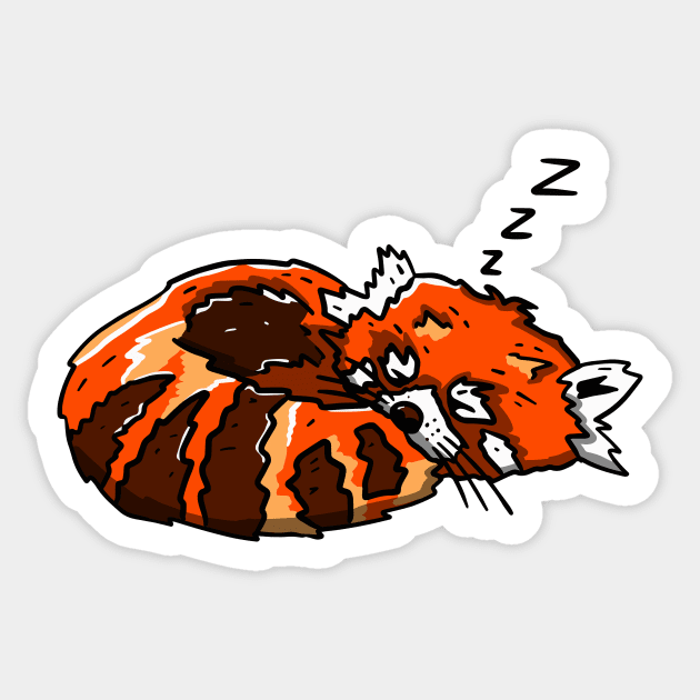 Red panda Sticker by il_valley